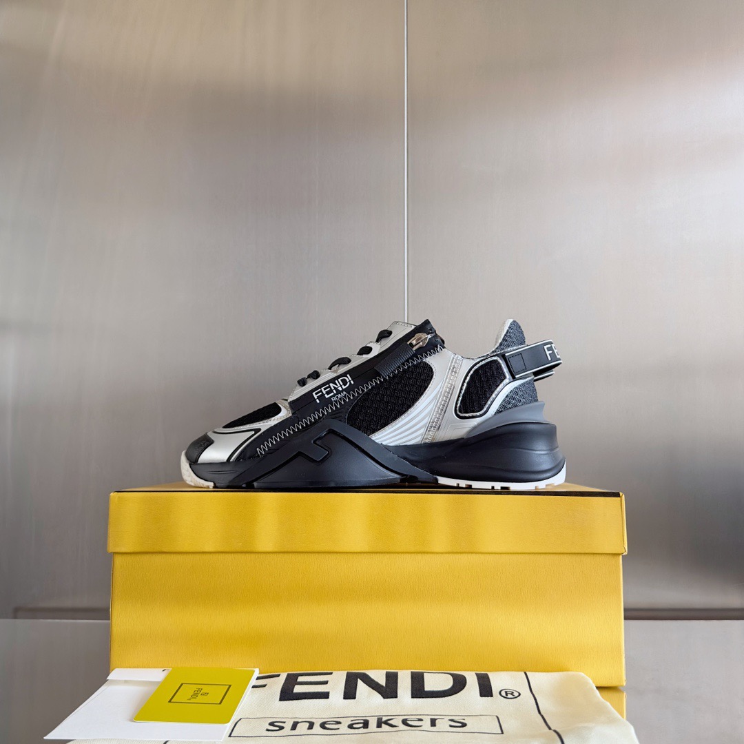 Fendi Style Black Leather Men's Shoes style reference detail image 5 from source 781742
