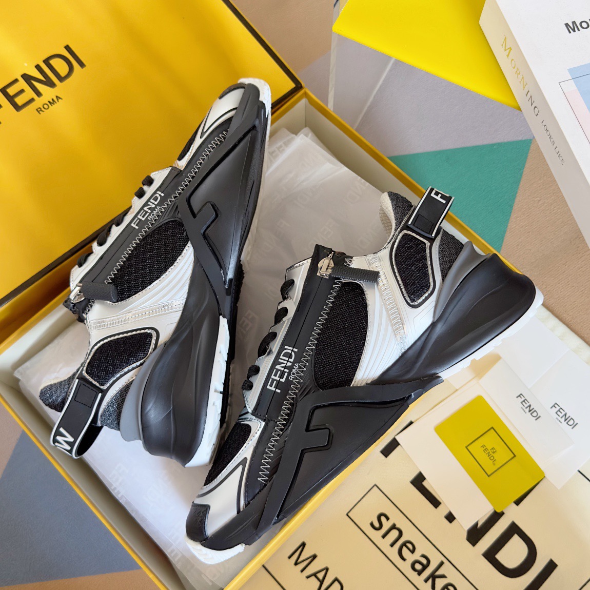 Fendi Style Black Leather Men's Shoes style reference detail image 6 from source 781742