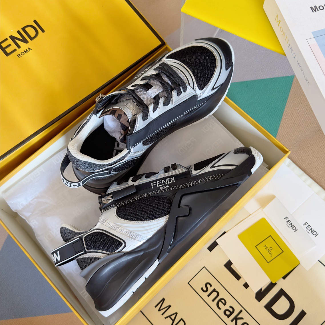 Fendi Style Black Leather Men's Shoes style reference detail image 4 from source 781742
