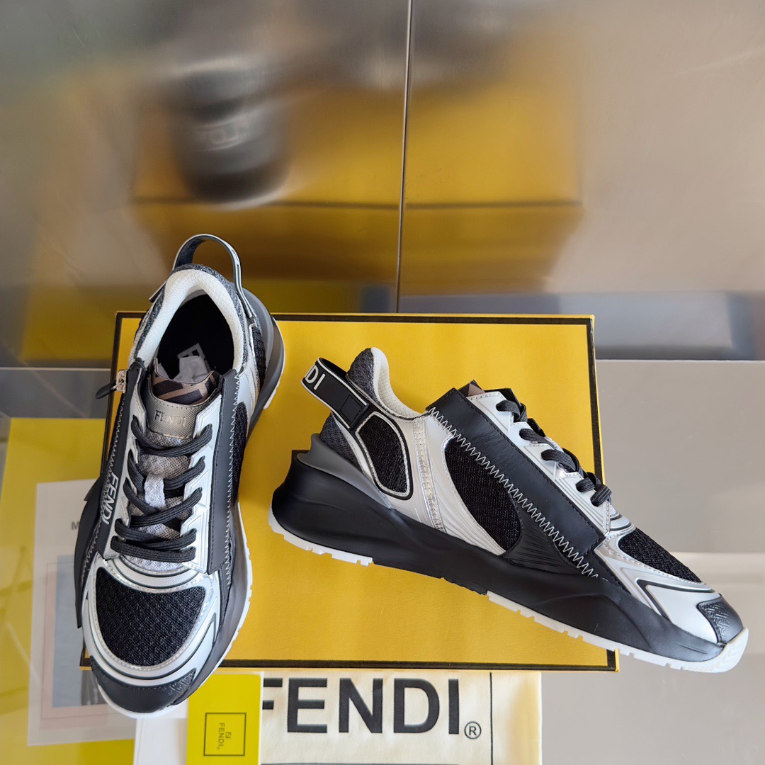 Fendi Style Black Leather Men's Shoes style reference detail image 3 from source 781742