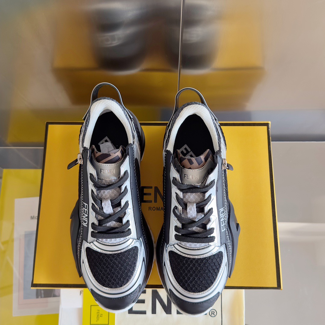 Fendi Style Black Leather Men's Shoes style reference detail image 7 from source 781742