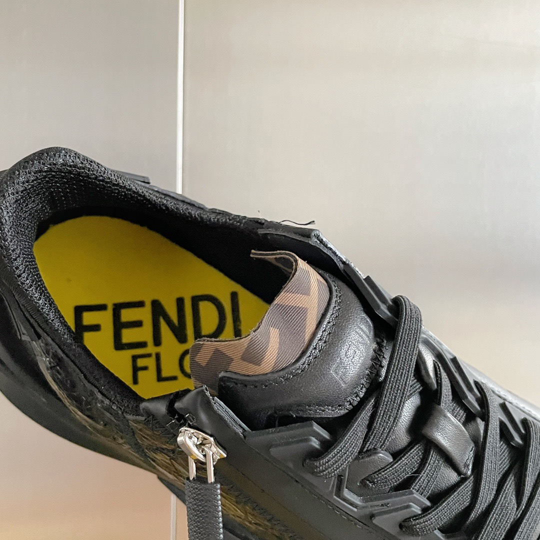 Fendi Style Black Leather Men's Shoes style reference detail image 9 from source 781755