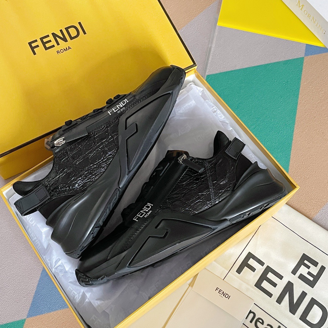 Fendi Style Black Leather Men's Shoes style reference detail image 6 from source 781755