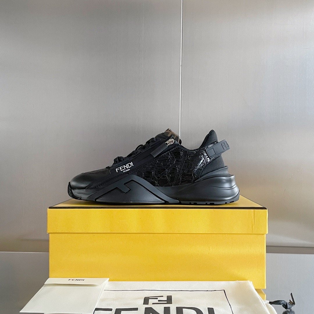 Fendi Style Black Leather Men's Shoes style reference detail image 5 from source 781755