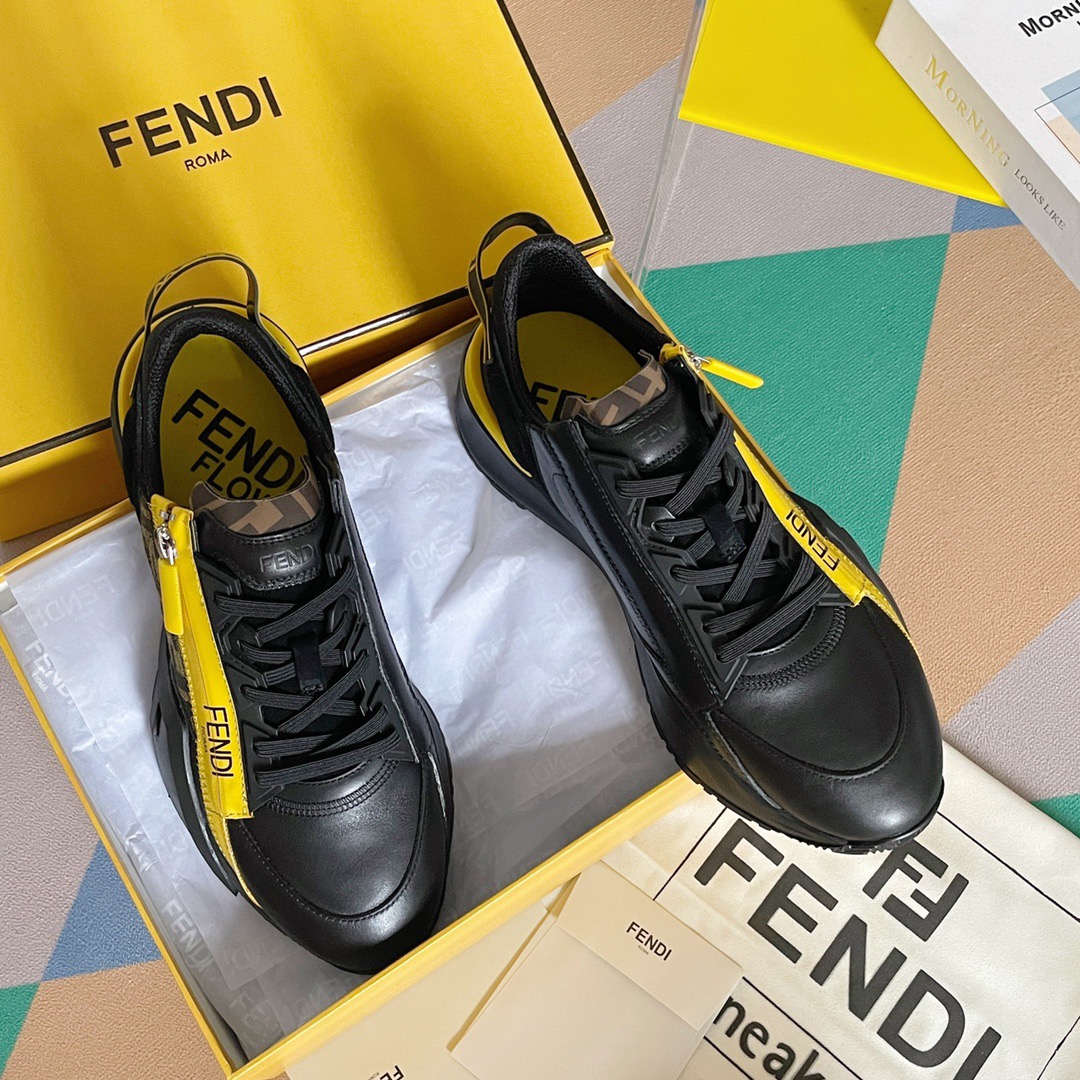 Fendi Style Black Leather Men's Shoes Lookbook Reference image 1