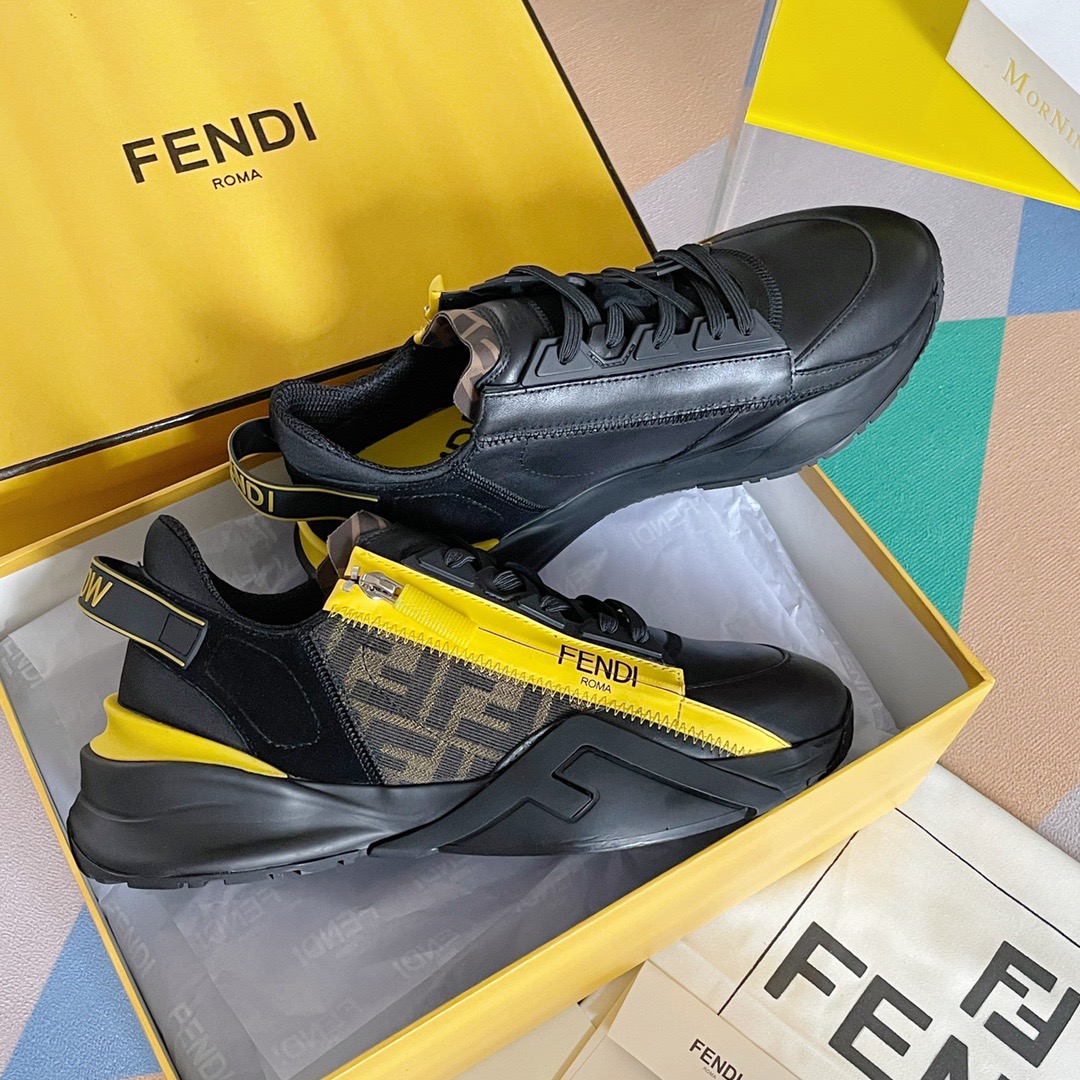 Fendi Style Black Leather Men's Shoes style reference detail image 4 from source 781761