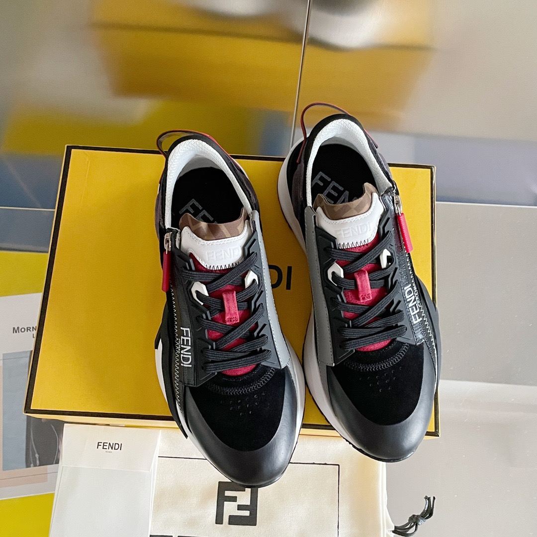 Fendi Style Black Leather Men's Shoes style reference detail image 7 from source 781754