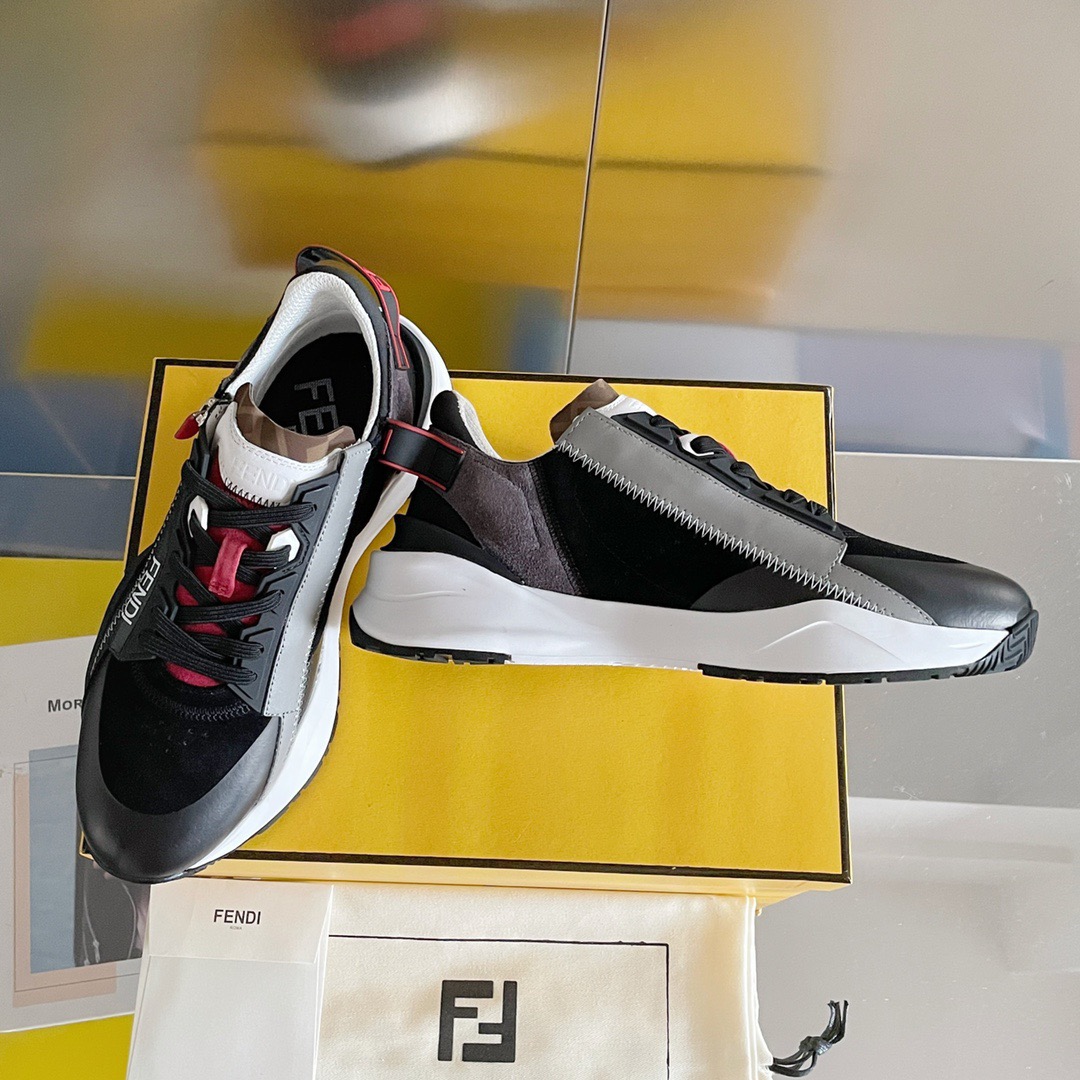 Fendi Style Black Leather Men's Shoes style reference detail image 3 from source 781754