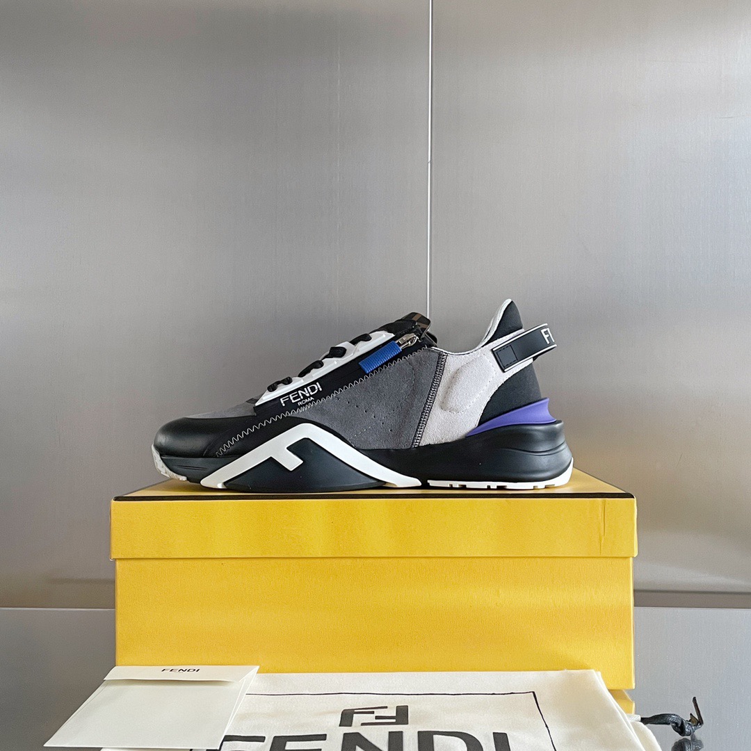 Fendi Style Black Leather Men's Shoes style reference detail image 5 from source 781741