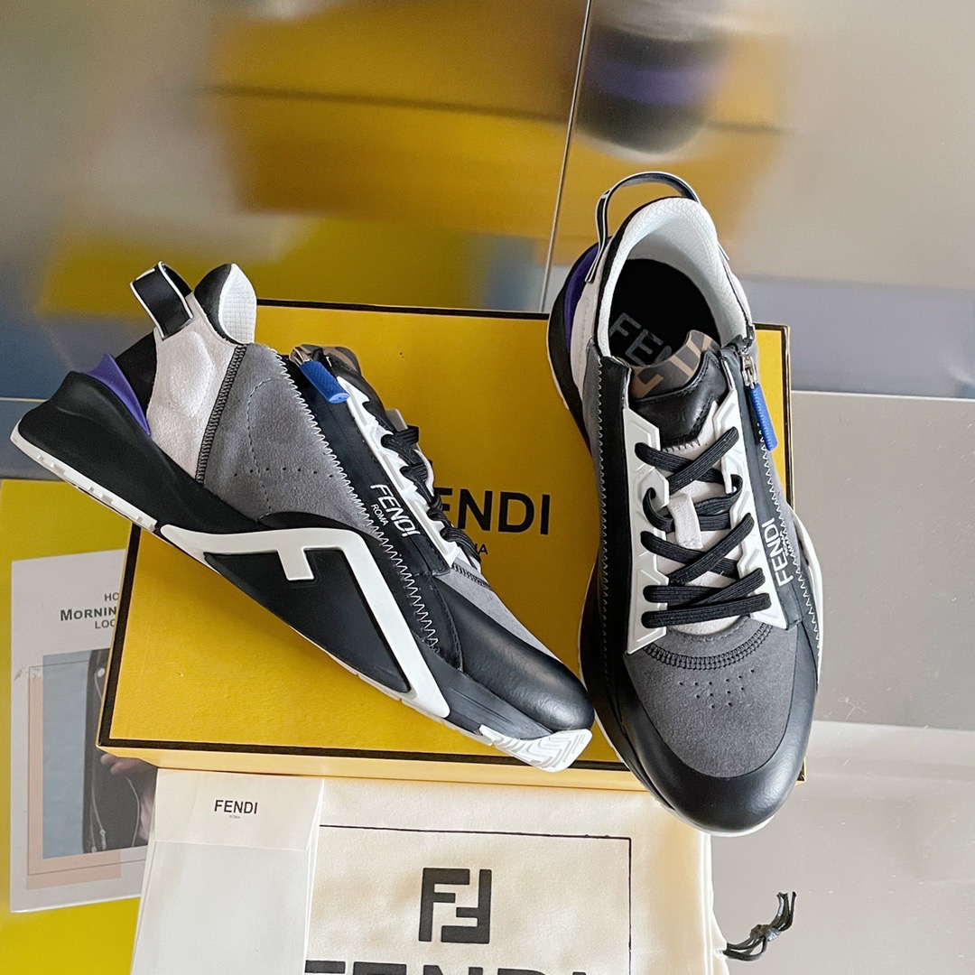 Fendi Style Black Leather Men's Shoes Lookbook Reference image 2