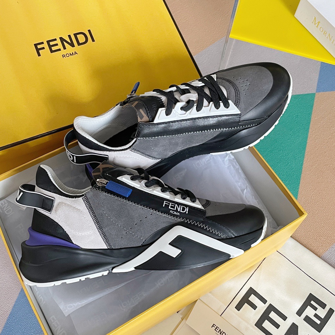 Fendi Style Black Leather Men's Shoes style reference detail image 4 from source 781741
