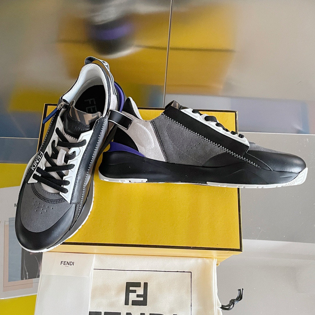 Fendi Style Black Leather Men's Shoes style reference detail image 3 from source 781741