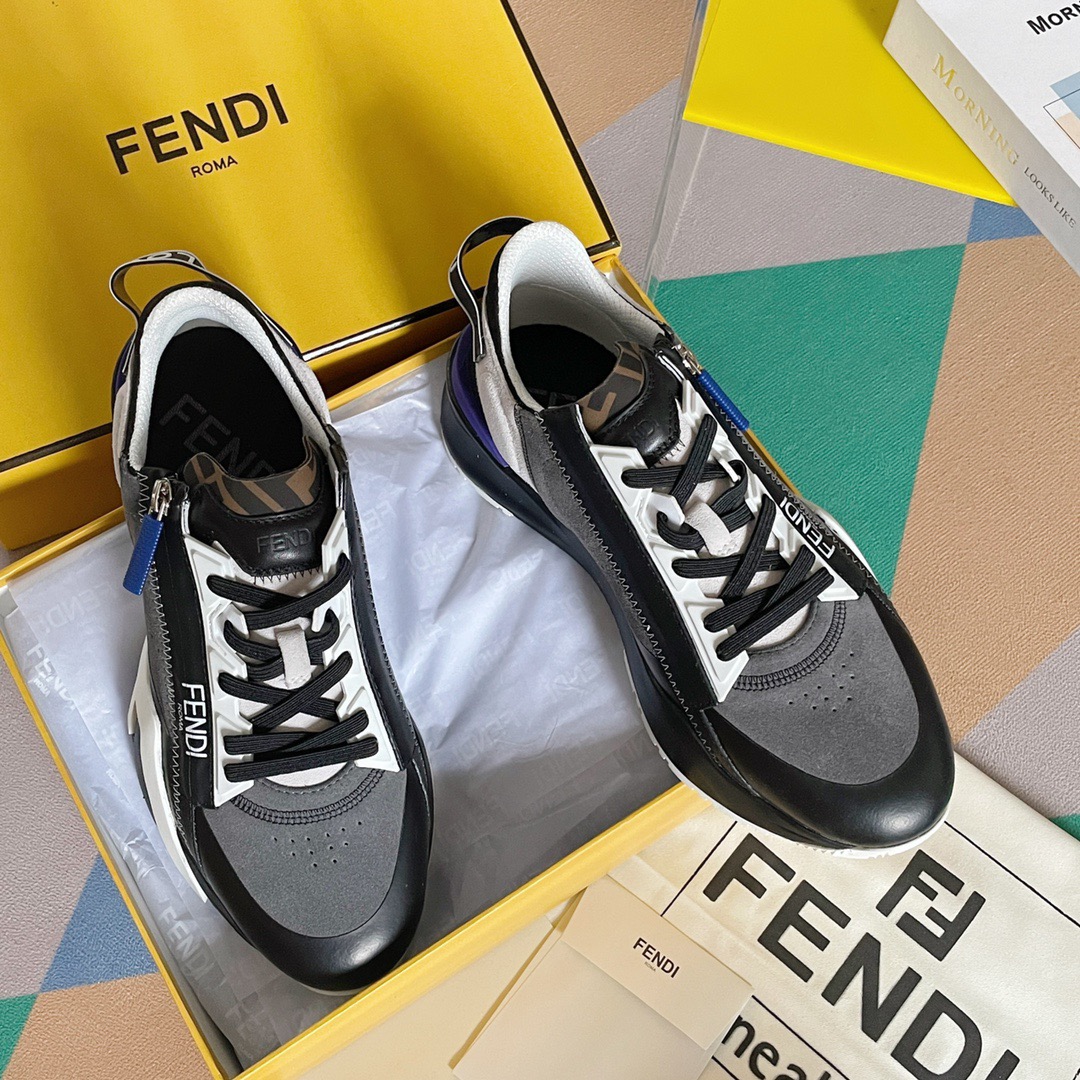 Fendi Style Black Leather Men's Shoes Lookbook Reference image 1
