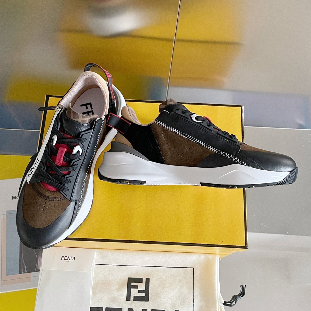 Fendi Style Black Leather Men's Shoes style reference detail image 3 from source 781739