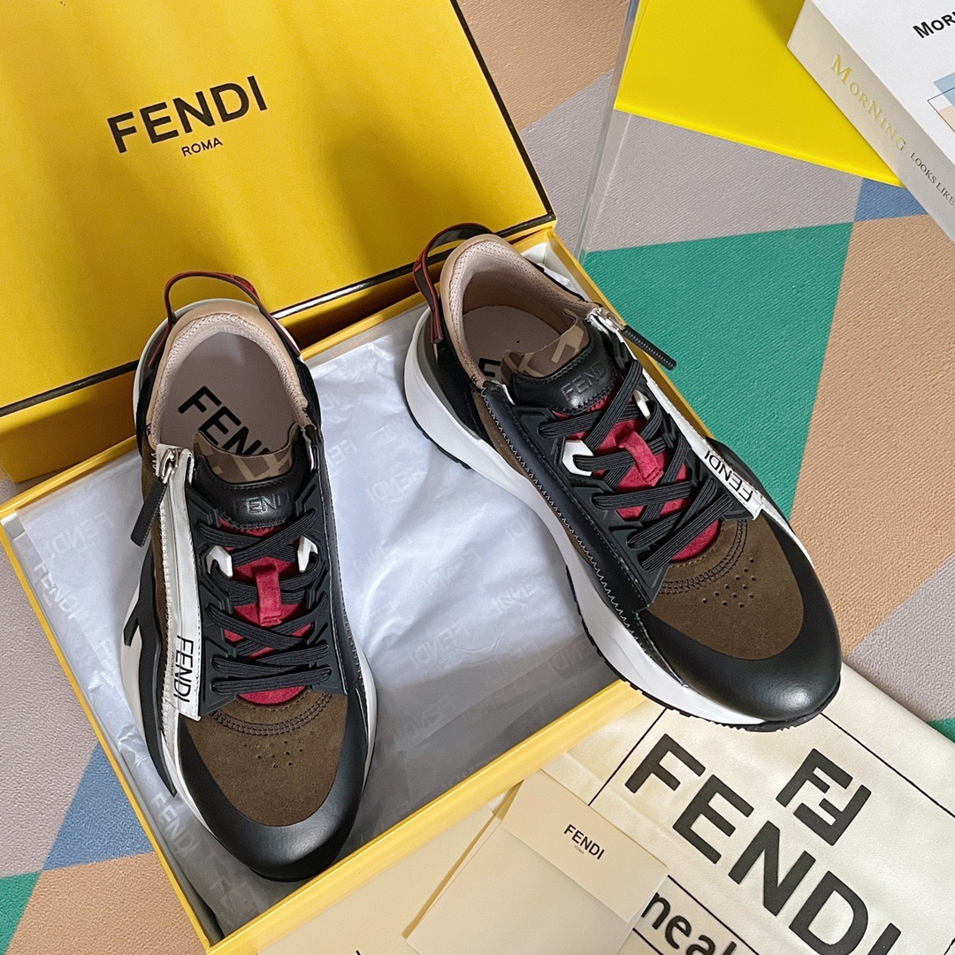 Fendi Style Black Leather Men's Shoes Lookbook Reference image 1
