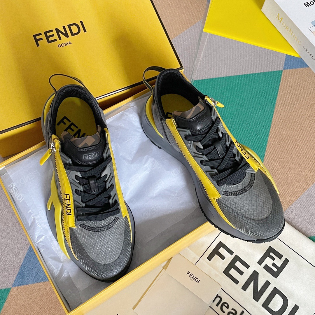 Fendi Style Black Leather Men's Shoes Lookbook Reference image 1