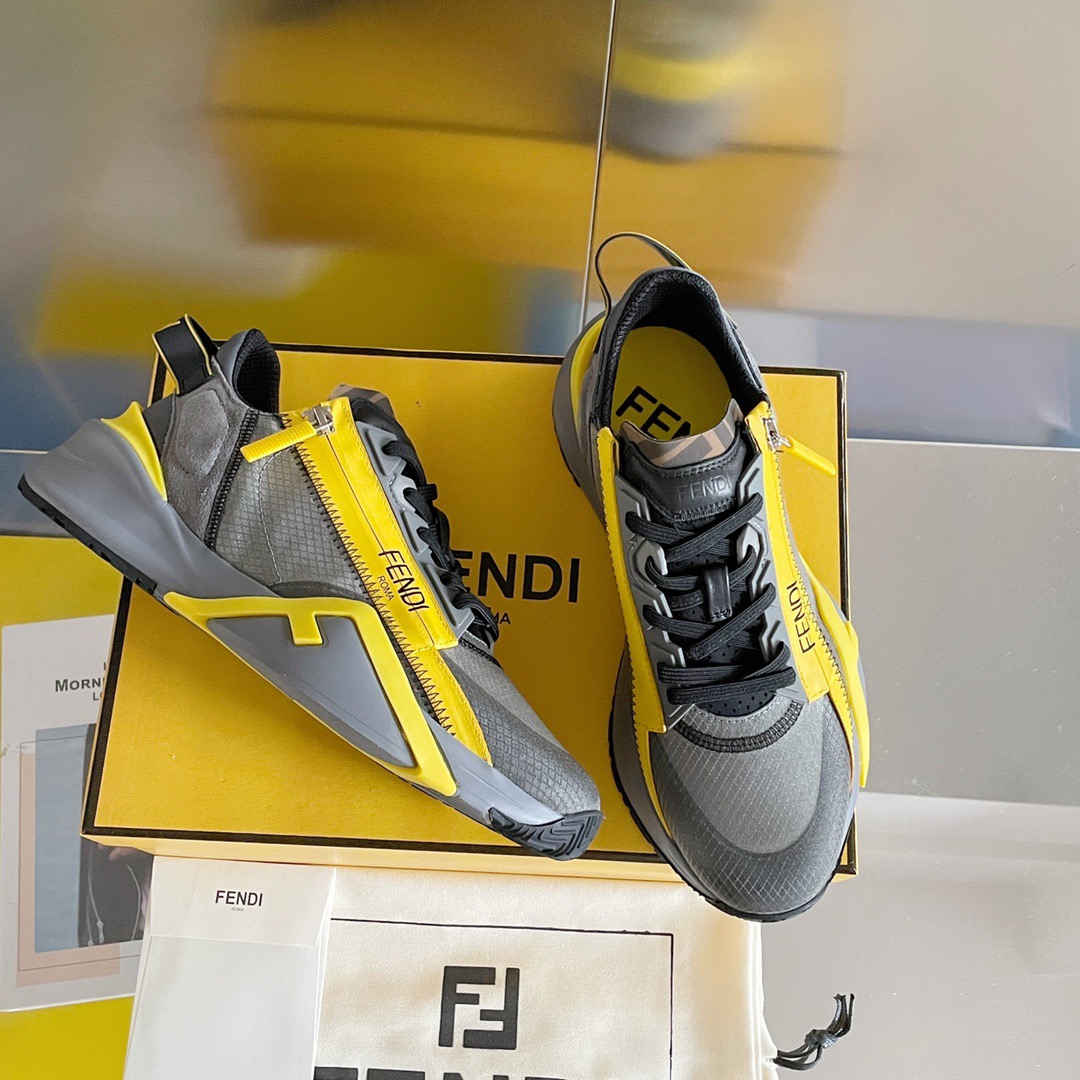 Fendi Style Black Leather Men's Shoes Lookbook Reference image 2