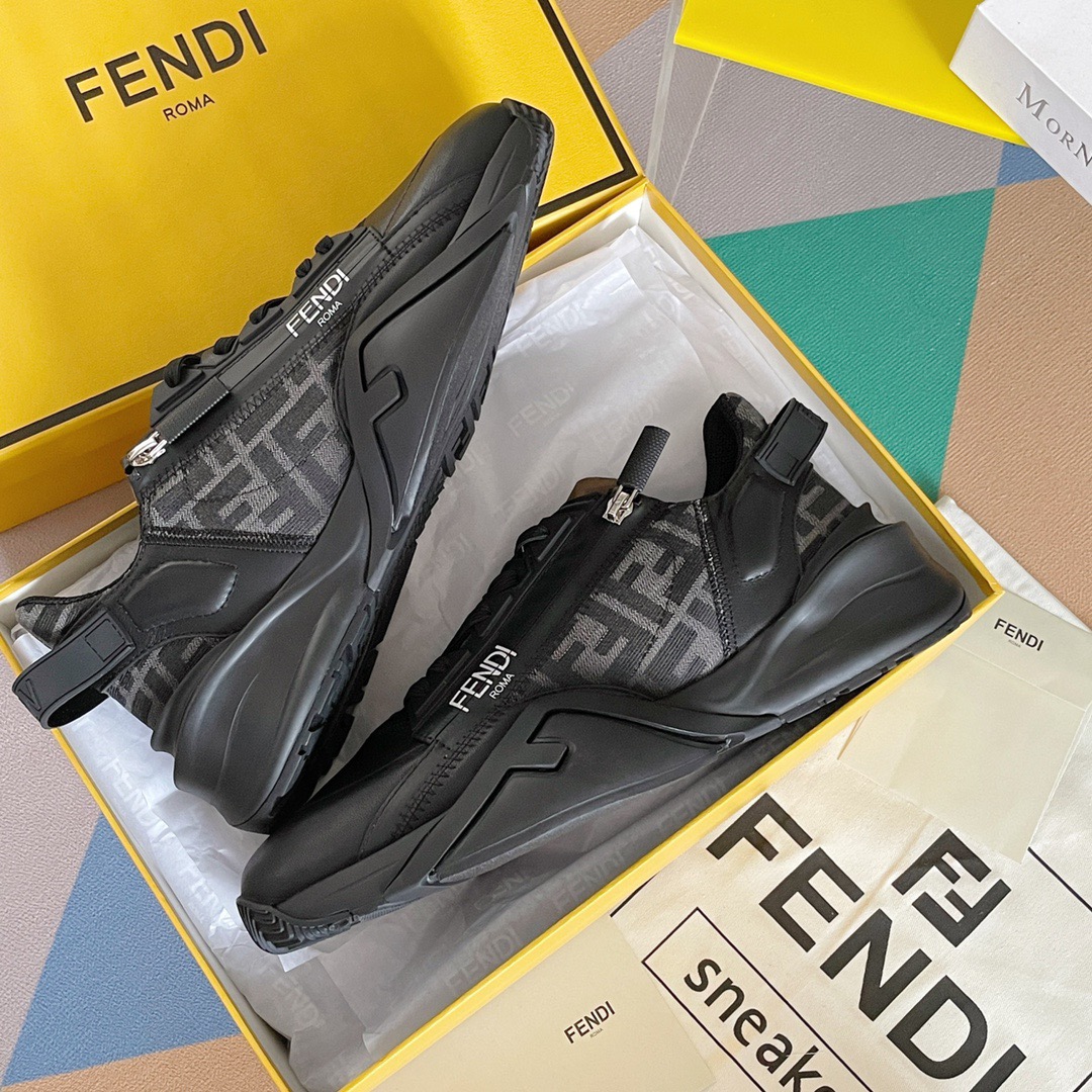 Fendi Style Black Leather Men's Shoes style reference detail image 6 from source 781756