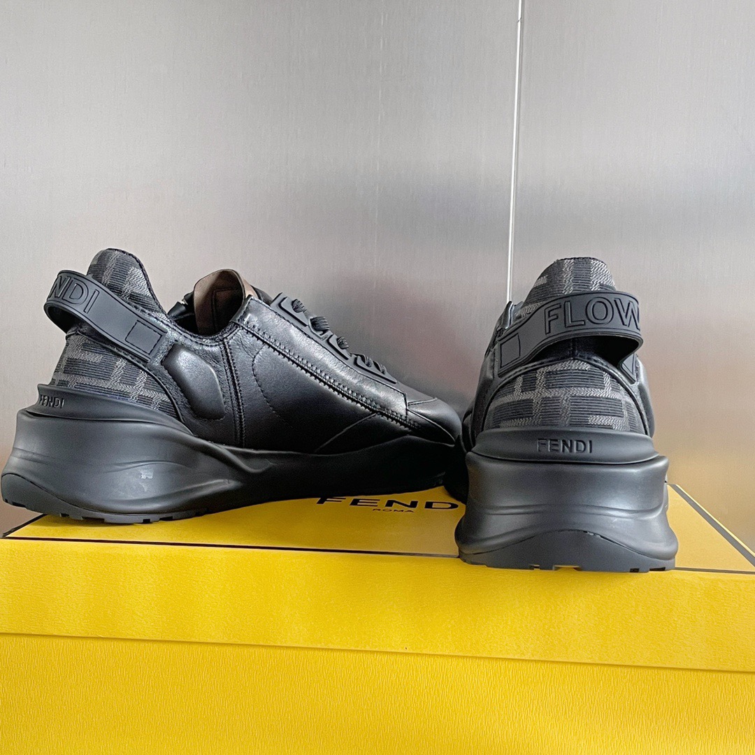 Fendi Style Black Leather Men's Shoes style reference detail image 9 from source 781756