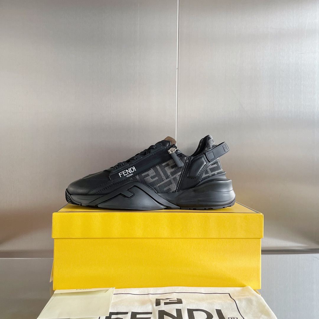 Fendi Style Black Leather Men's Shoes style reference detail image 5 from source 781756