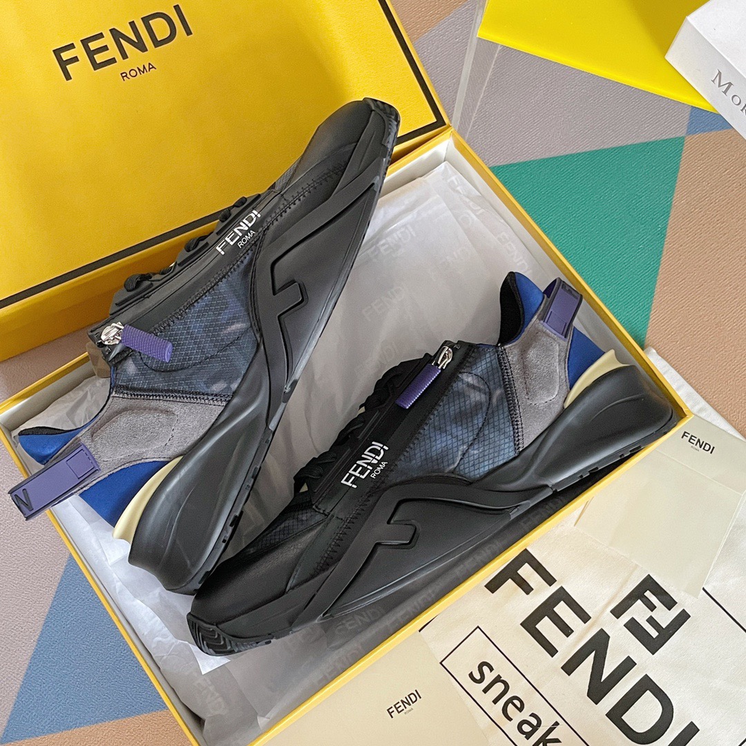 Fendi Style Black Leather Men's Shoes style reference detail image 6 from source 781740