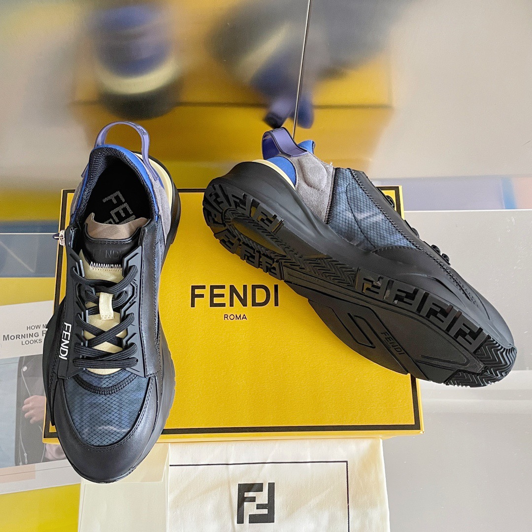 Fendi Style Black Leather Men's Shoes style reference detail image 3 from source 781740