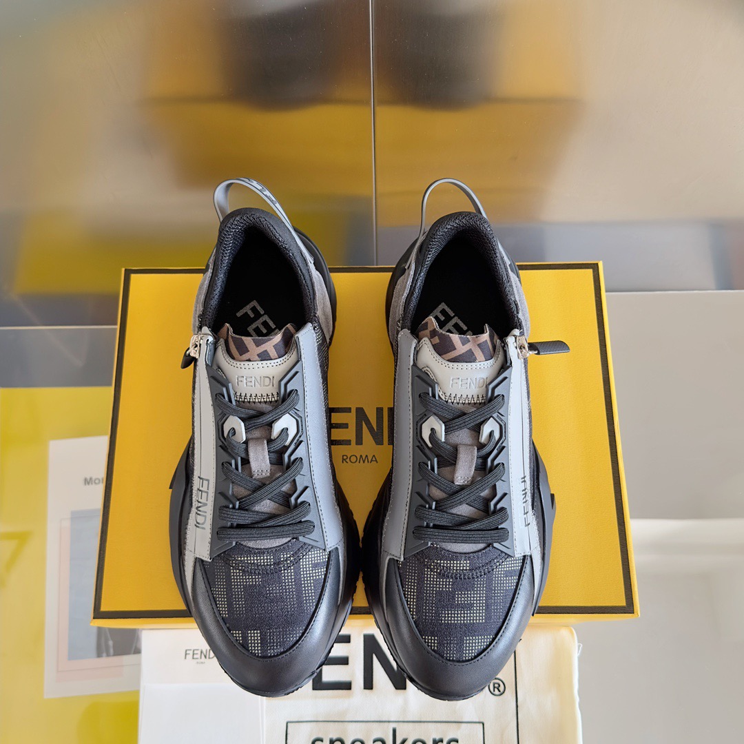Fendi Style Black Leather Men's Shoes style reference detail image 7 from source 781759