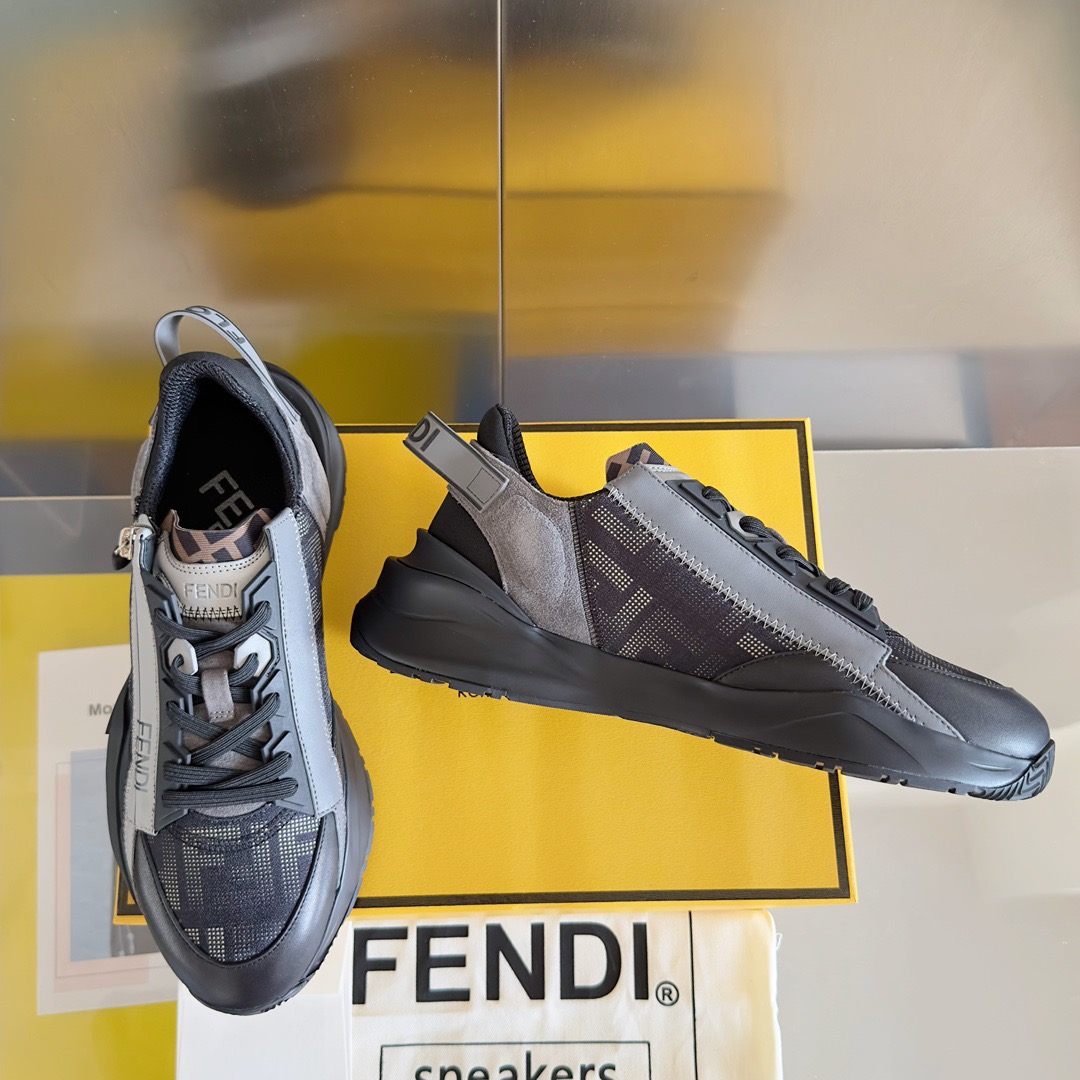 Fendi Style Black Leather Men's Shoes style reference detail image 3 from source 781759