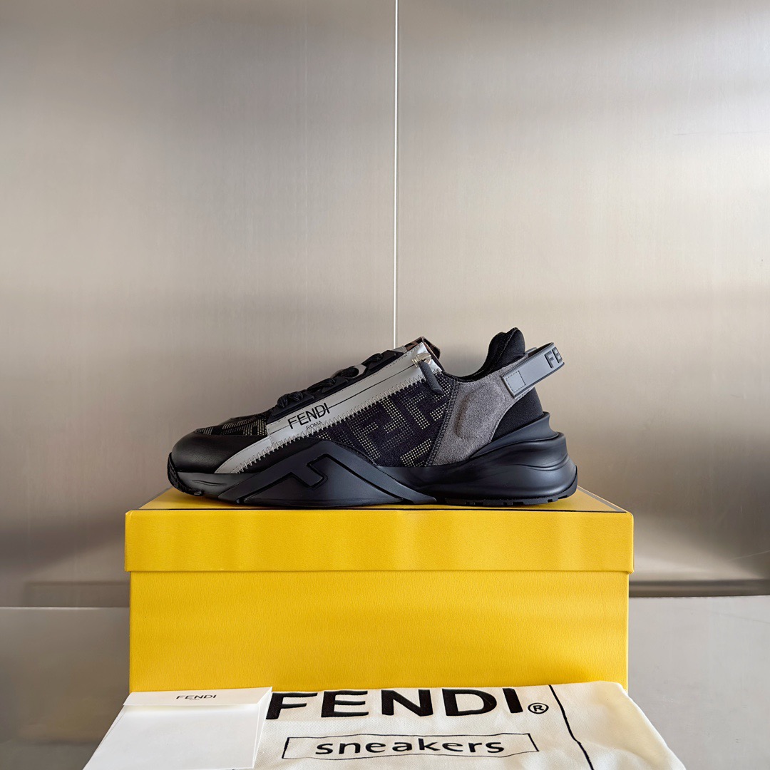 Fendi Style Black Leather Men's Shoes style reference detail image 5 from source 781759