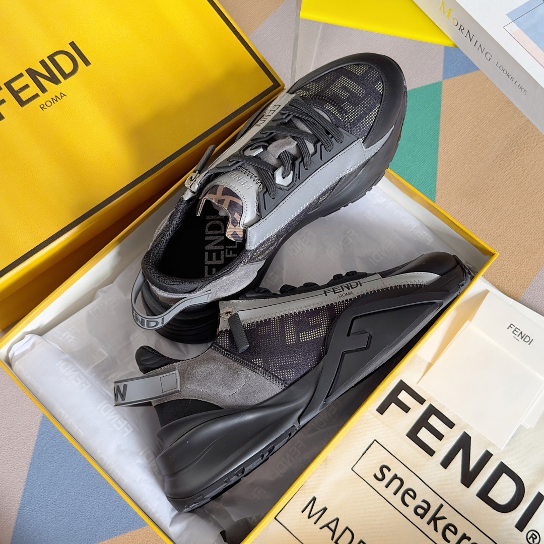 Fendi Style Black Leather Men's Shoes style reference detail image 4 from source 781759