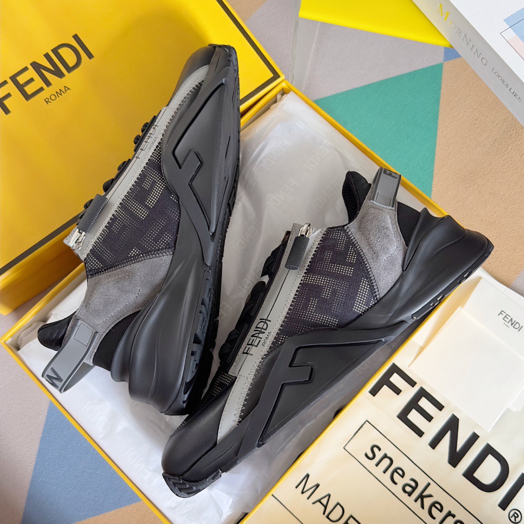 Fendi Style Black Leather Men's Shoes style reference detail image 6 from source 781759