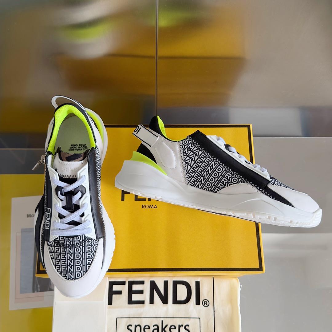Fendi Style Black Leather Men's Shoes style reference detail image 3 from source 781743