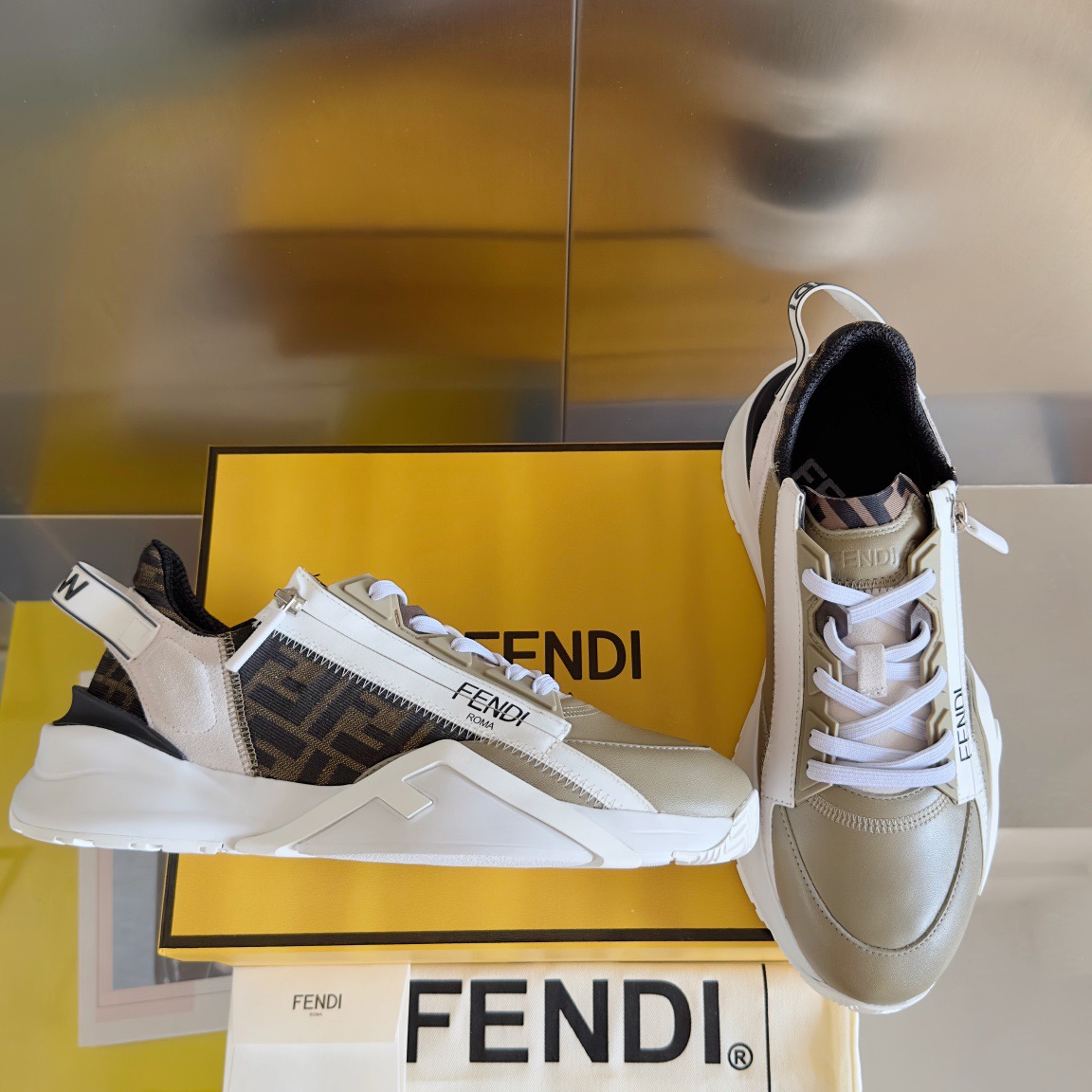Fendi Style Black Leather Men's Shoes Lookbook Reference image 2