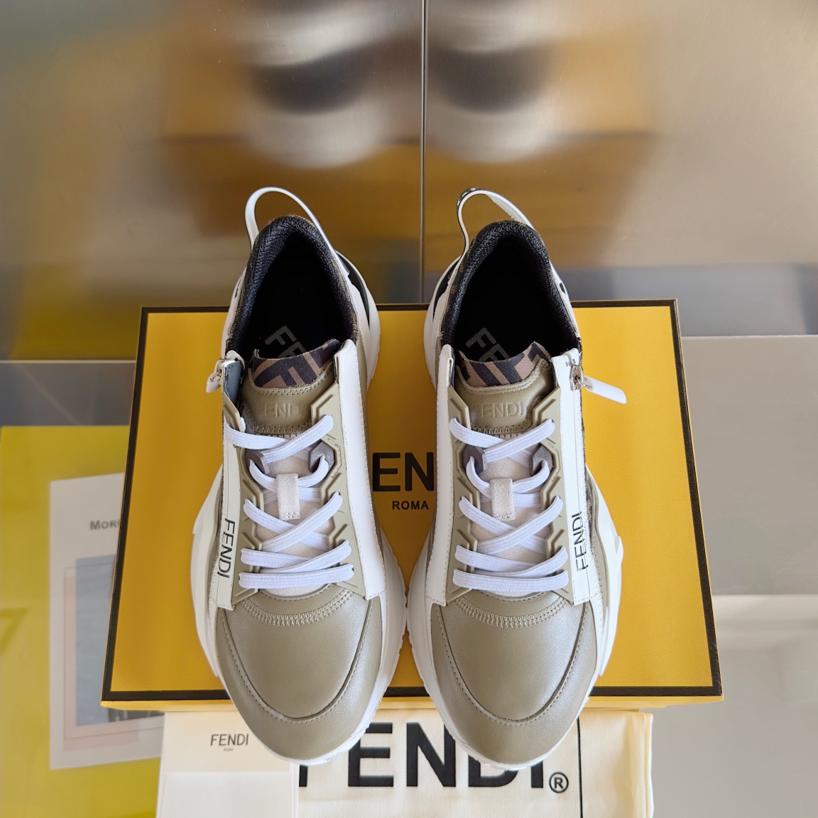 Fendi Style Black Leather Men's Shoes style reference detail image 7 from source 781746