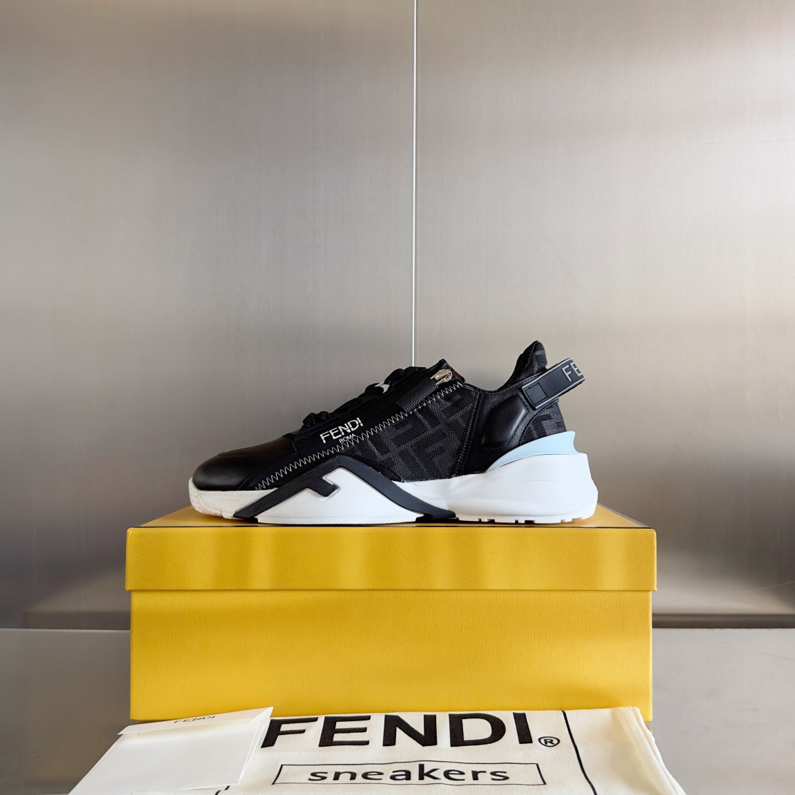 Fendi Style Black Leather Men's Shoes style reference detail image 5 from source 781747