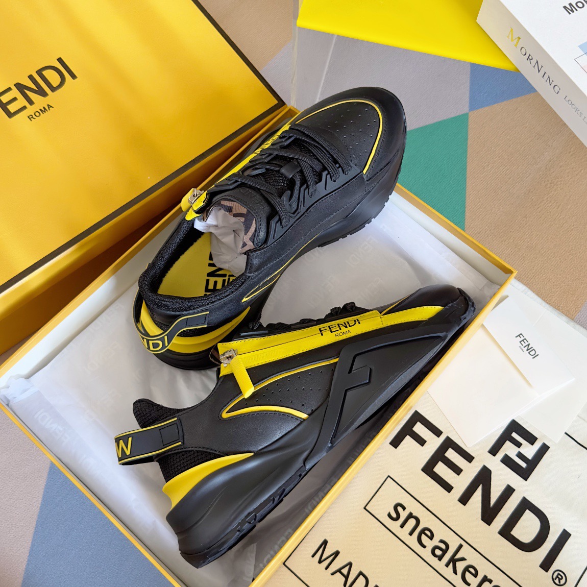 Fendi Style Black Leather Men's Shoes style reference detail image 4 from source 781768