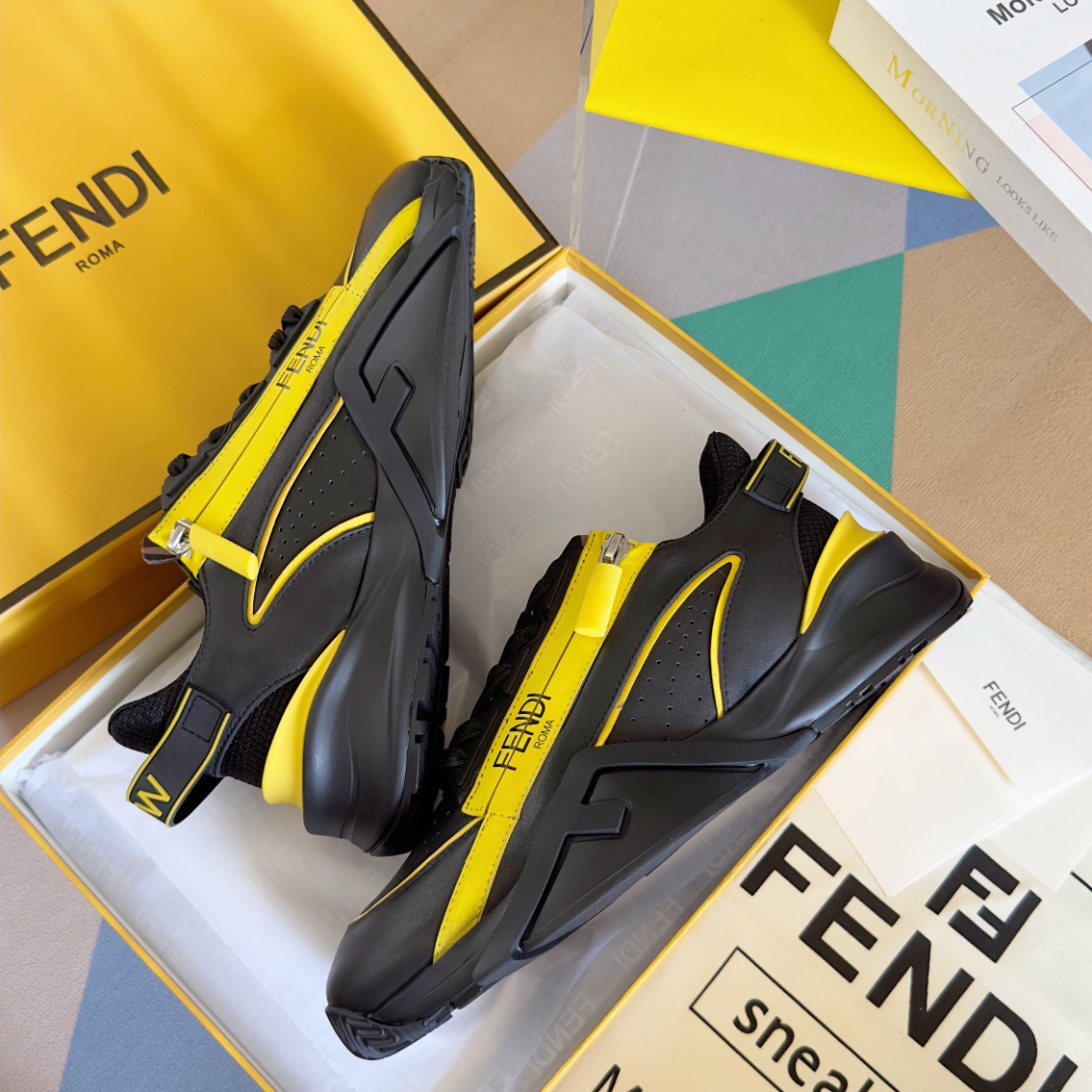 Fendi Style Black Leather Men's Shoes style reference detail image 6 from source 781768