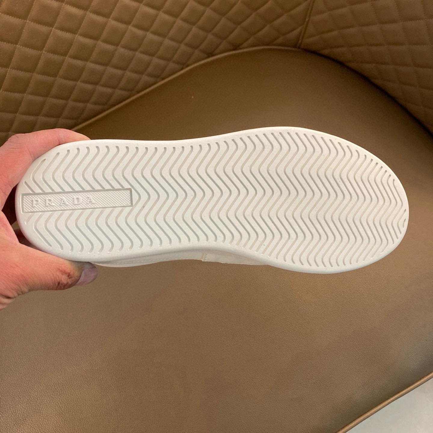 Prada Style White Leather Men's Shoes Men's Shoes Men's Shoes detail image 9 from source 767201