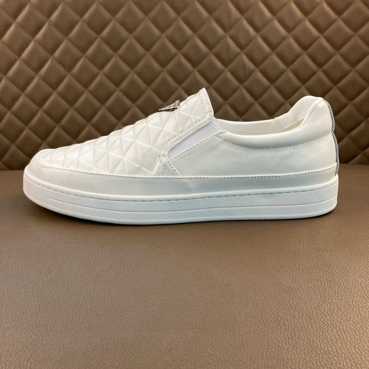 Prada Style White Leather Men's Shoes Men's Shoes Men's Shoes detail image 6 from source 767201