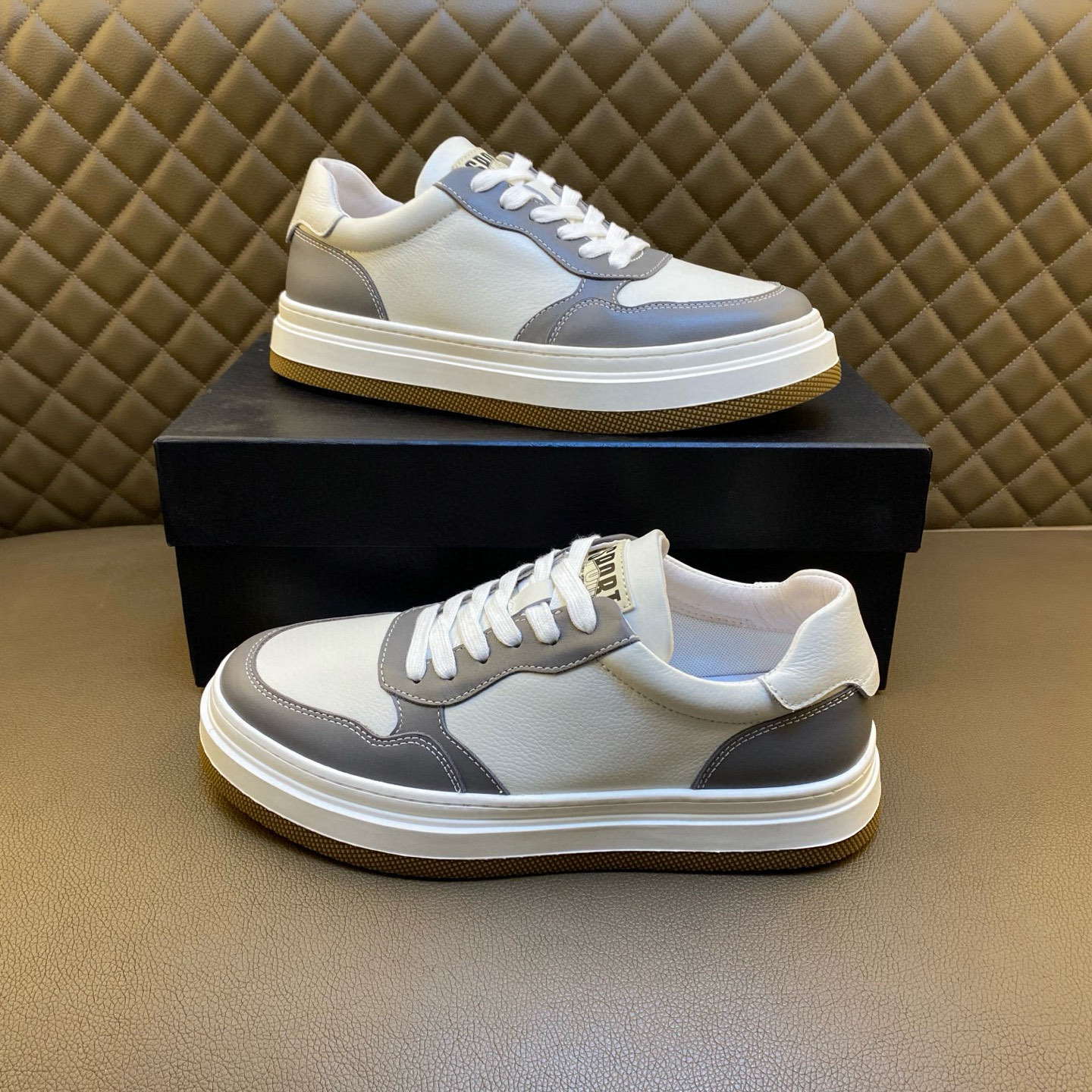 Prada Style Black Leather Men's Shoes Men's Shoes Men's Shoes detail image 5 from source 767204