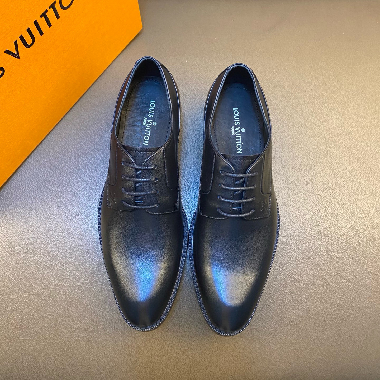 LV Style Leather Men's Shoes Lookbook Reference image 2