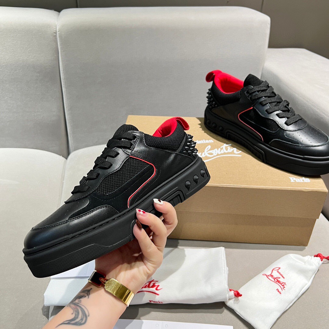 Christian Louboutin Style Leather Men's Shoes style reference detail image 6 from source 782813
