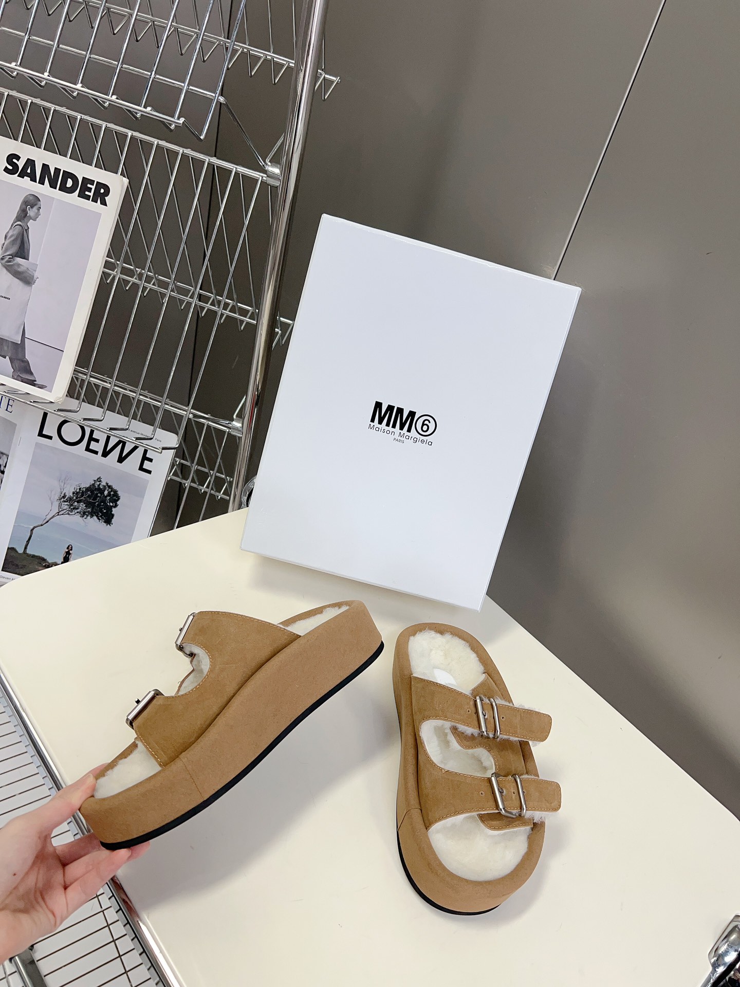 MM6厚底羊毛拖MaisonMargiela！大热时尚风慵懒风系列Mm6MaisonMargiela的实