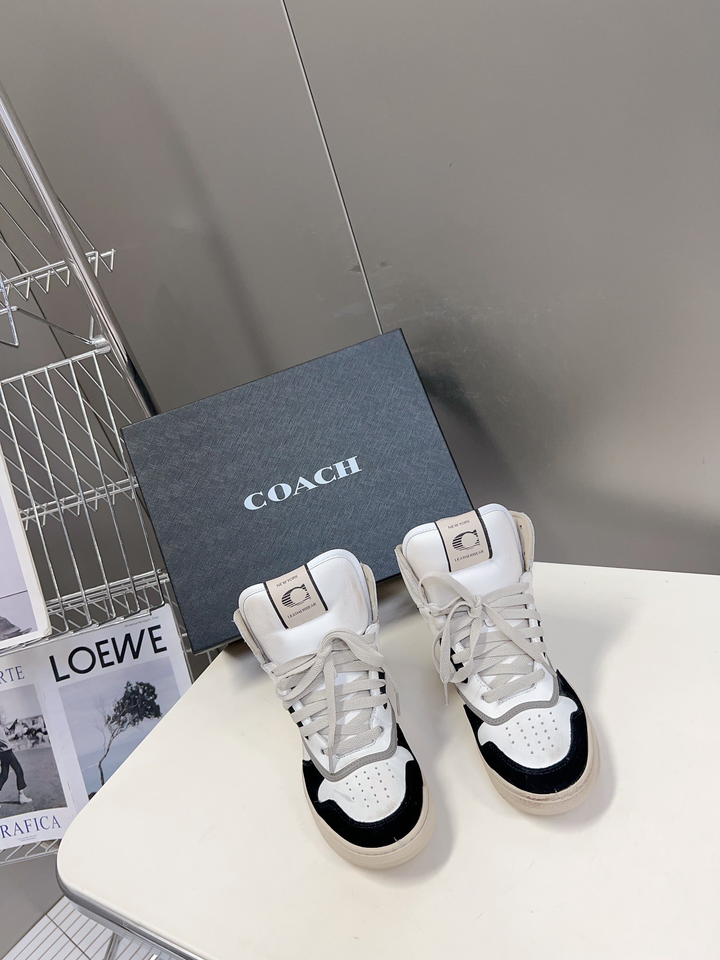 Coach Scarpe Sneaker Qualità insuperabile
 Splicing Pelle bovina Collezione Autunno/Inverno Vintage Pantaloni da tuta