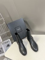 Yves Saint Laurent Martin Boots Short Boots Cowhide Genuine Leather Patent Fall/Winter Collection