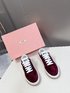 MiuMiu Skateboard Shoes White Cowhide Silk TPU Spring Collection Vintage Casual