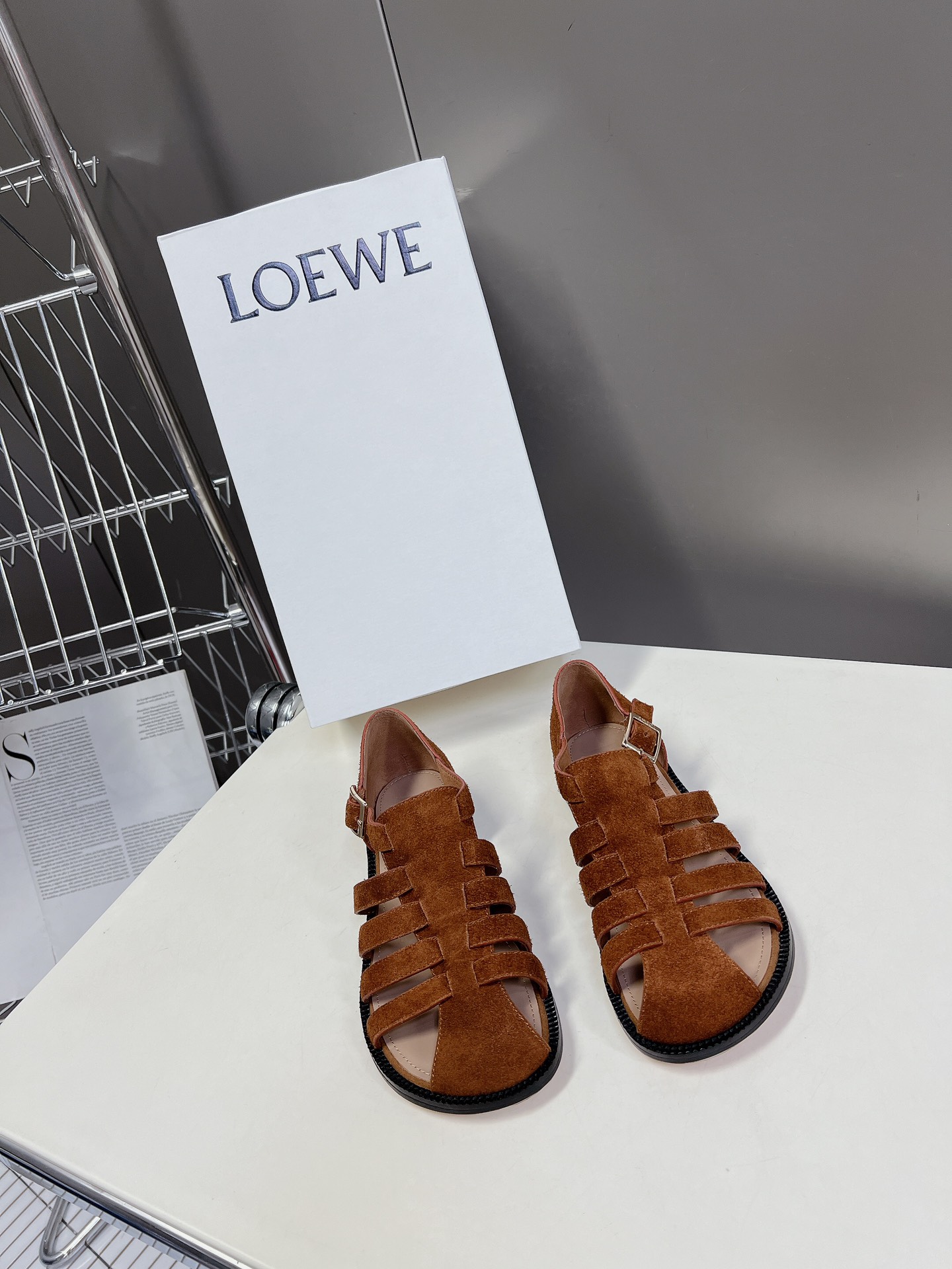 Loewe Shoes Loafers Mules Genuine Leather Spring Collection Vintage