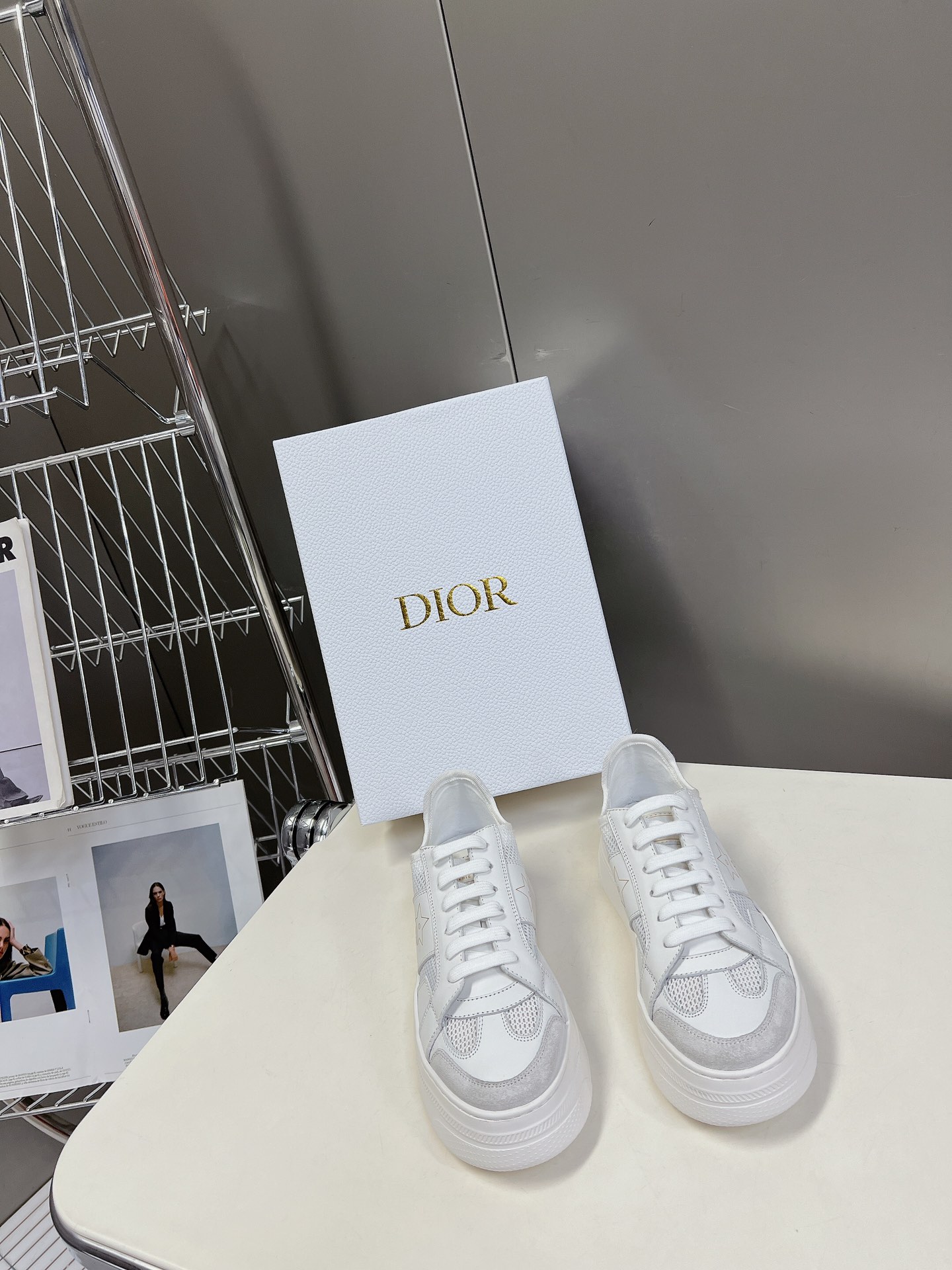 Designer 1:1 Replica
 Dior Sneakers Casual Shoes Platform Shoes AAAA Customize
 Splicing Cowhide Casual