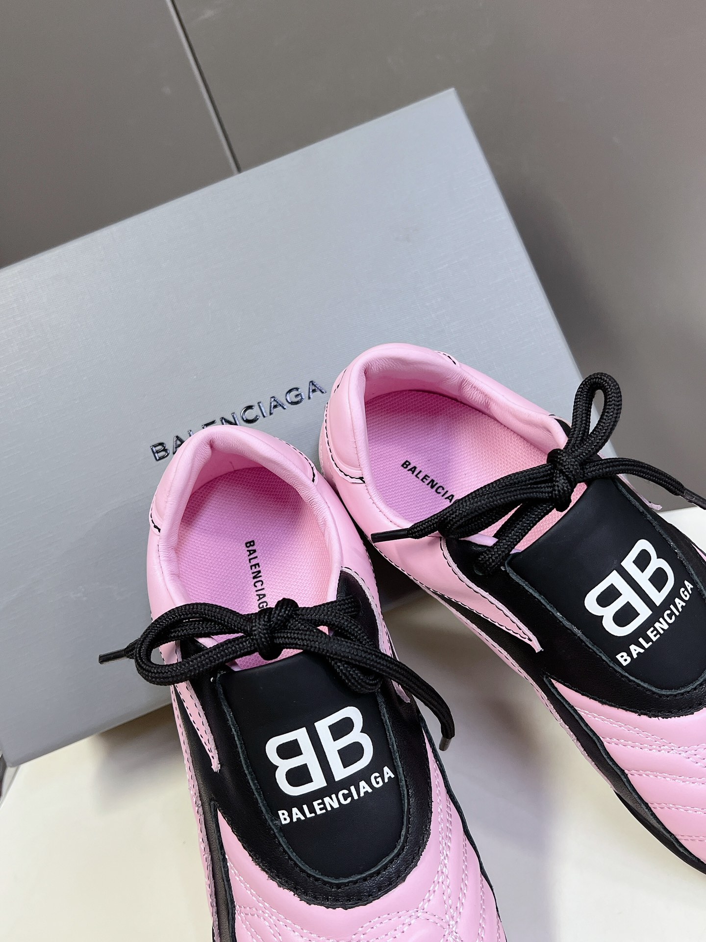 Balenciaga巴黎世家格纹棒球鞋休闲鞋原版购入开发做货巴黎家最新隐藏款网球鞋软菱格纹柔软小牛皮配搭