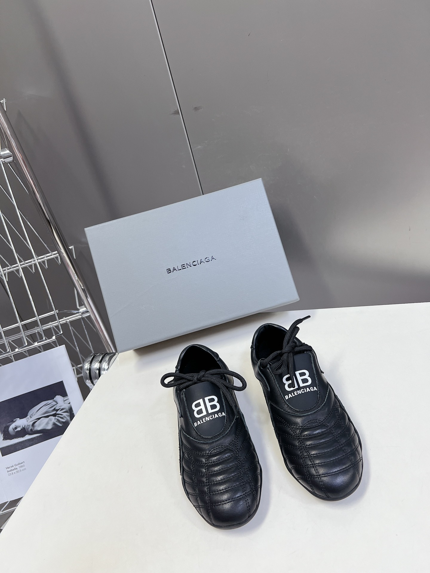 Balenciaga巴黎世家格纹棒球鞋休闲鞋原版购入开发做货巴黎家最新隐藏款网球鞋软菱格纹柔软小牛皮配搭